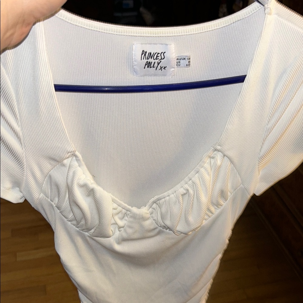 Princess Polly White Ruched Dress